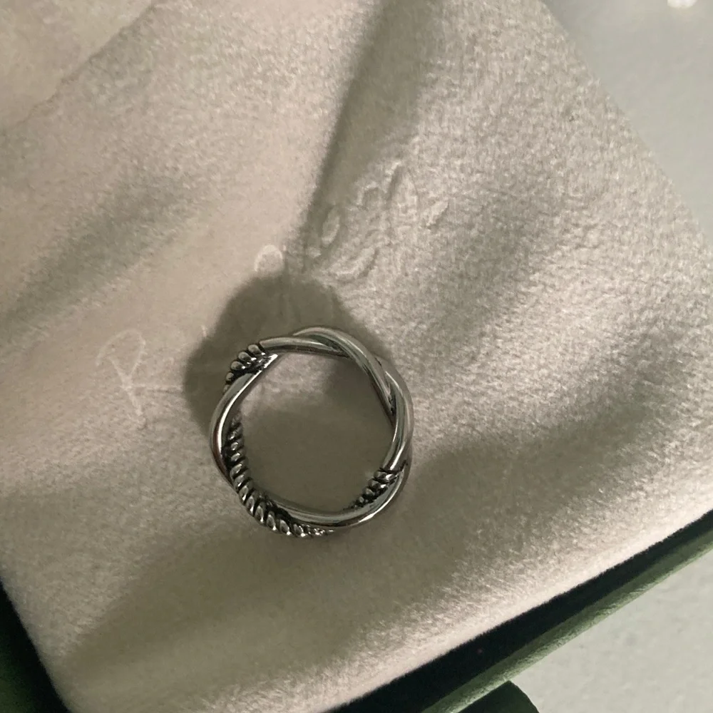 Revlon Silver-Tone Braided Ring with Branded Gift Pouch